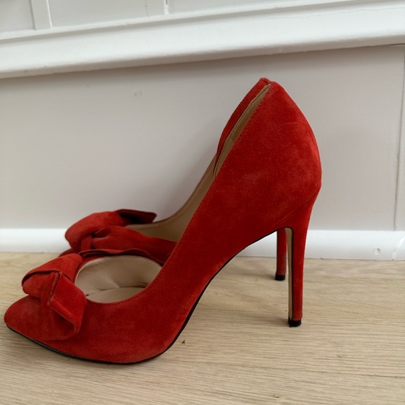 Nine West red bow heels women’s size 6 - Picture 3 of 6